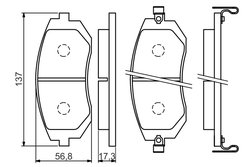 SET PLACUTE FRANA BOSCH 0 986 494 558 - Compatibil cu SUBARU