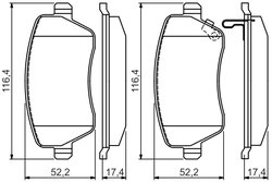 Set placute frana BOSCH 0 986 494 573