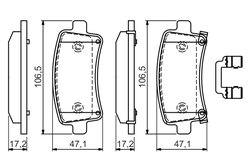 Set placute frana BOSCH 0 986 494 586