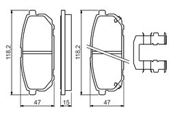 SET PLACUTE FRANA BOSCH 0 986 494 590 - Compatibil cu KIA
