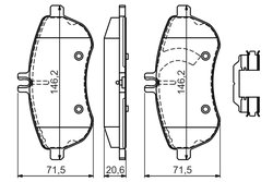 SET PLACUTE FRANA BOSCH 0 986 494 593 - Compatibil cu MERCEDES-BENZ