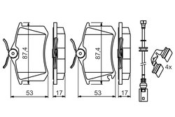 Set placute frana BOSCH 0 986 494 598