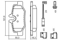 Set placute frana BOSCH 0 986 494 603