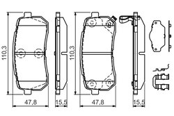 Set placute frana BOSCH 0 986 494 608