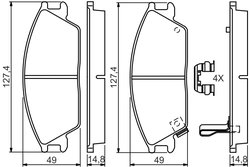 Set placute frana BOSCH 0 986 494 620