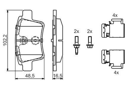 SET PLACUTE FRANA BOSCH 0 986 494 622 - Compatibil cu CITROEN