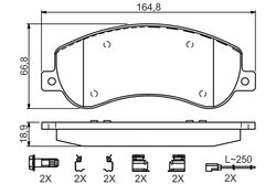 SET PLACUTE FRANA BOSCH 0 986 494 624 - Compatibil cu FORD, VW