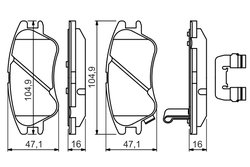 Set placute frana BOSCH 0 986 494 630