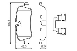 SET PLACUTE FRANA BOSCH 0 986 494 636 - Compatibil cu LAND ROVER