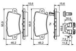 SET PLACUTE FRANA BOSCH 0 986 494 642 - Compatibil cu HONDA