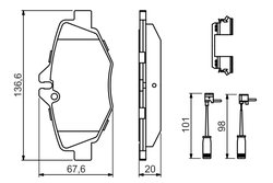 SET PLACUTE FRANA BOSCH 0 986 494 647 - Compatibil cu MERCEDES-BENZ