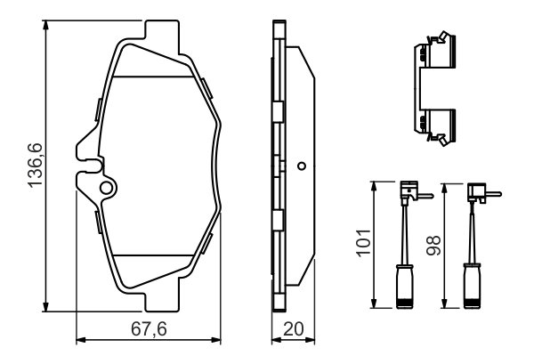 SET PLACUTE FRANA BOSCH 0 986 494 647 - Compatibil cu MERCEDES-BENZ