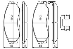 Set placute frana BOSCH 0 986 494 650