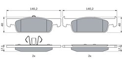SET PLACUTE FRANA BOSCH 0 986 494 661 - Compatibil cu DACIA, RENAULT, SMART