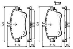 Set placute frana BOSCH 0 986 494 663