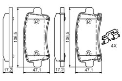 Set placute frana BOSCH 0 986 494 668