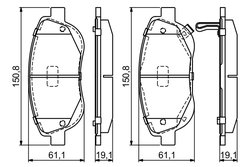 SET PLACUTE FRANA BOSCH 0 986 494 682 - Compatibil cu TOYOTA