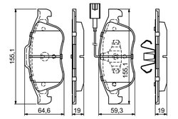Set placute frana BOSCH 0 986 494 680