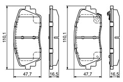 SET PLACUTE FRANA BOSCH 0 986 494 688 - Compatibil cu KIA