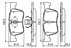 Set placute frana BOSCH 0 986 494 689