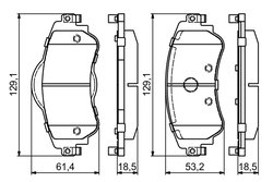 Set placute frana BOSCH 0 986 494 690