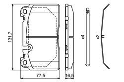 Set placute frana BOSCH 0 986 494 694