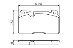 Set placute frana BOSCH 0 986 494 702