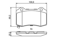 Set placute frana BOSCH 0 986 494 708