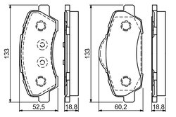 Set placute frana BOSCH 0 986 494 713