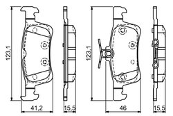 Set placute frana BOSCH 0 986 494 715