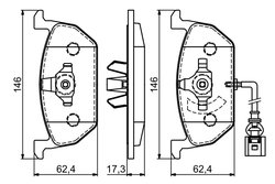 Set placute frana BOSCH 0 986 494 721