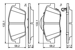 SET PLACUTE FRANA BOSCH 0 986 494 755 - Compatibil cu HYUNDAI, KIA