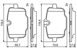 SET PLACUTE FRANA BOSCH 0 986 494 759 - Compatibil cu BMW