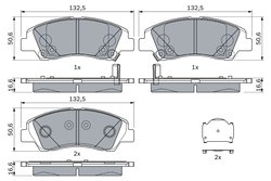SET PLACUTE FRANA BOSCH 0 986 494 760 - Compatibil cu HYUNDAI
