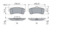 Set placute frana BOSCH 0 986 494 763