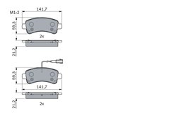 Set placute frana BOSCH 0 986 494 765