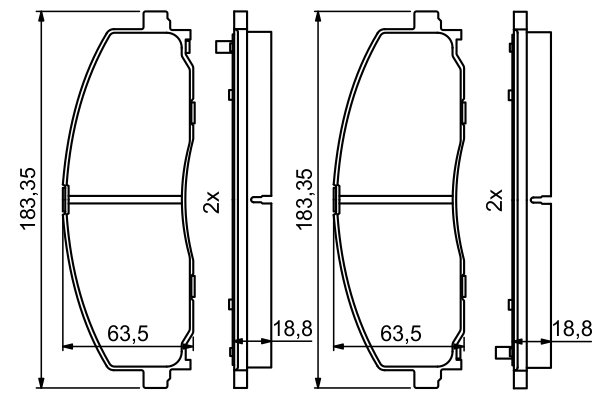 Set placute frana BOSCH 0 986 494 769