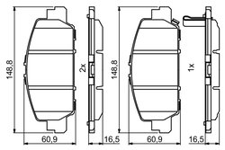 Set placute frana BOSCH 0 986 494 773