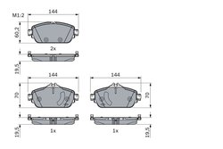 Set placute frana BOSCH 0 986 494 782