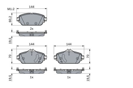 SET PLACUTE FRANA BOSCH 0 986 494 782 - Piesa auto compatibila cu mai multe marci