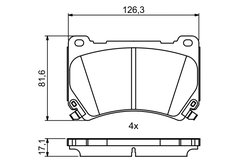 Set placute frana BOSCH 0 986 494 781
