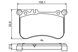 Set placute frana BOSCH 0 986 494 780
