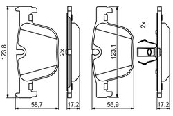 Set placute frana BOSCH 0 986 494 786
