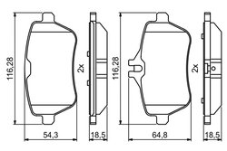 Set placute frana BOSCH 0 986 494 790