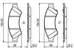 SET PLACUTE FRANA BOSCH 0 986 494 791 - Compatibil cu FORD, FORD AUSTRALIA