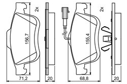 Set placute frana BOSCH 0 986 494 795