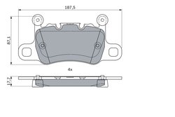 SET PLACUTE FRANA BOSCH 0 986 494 794 - Compatibil cu BENTLEY, PORSCHE