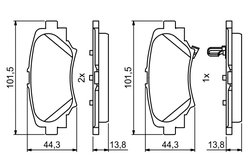 Set placute frana BOSCH 0 986 494 803