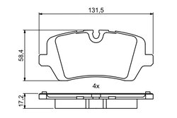 Set placute frana BOSCH 0 986 494 810