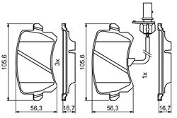 SET PLACUTE FRANA BOSCH 0 986 494 814 - Compatibil cu AUDI